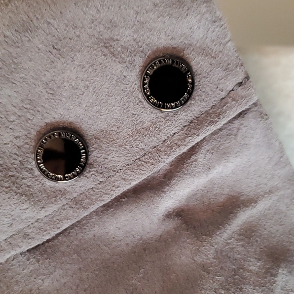 NWT Issac Mizrahi Gray Suede Moto Jacket Size 24 - Picture 8 of 11